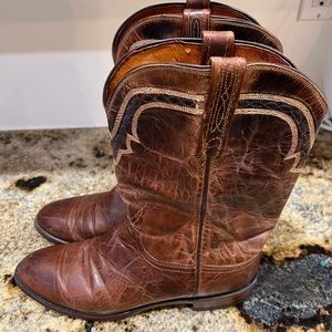 Lucchese 2000 brown leather cowboy boots